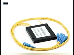 Single Mode PLC Optical Splitter ABS Box 3mm Cable SC/UPC Connectors