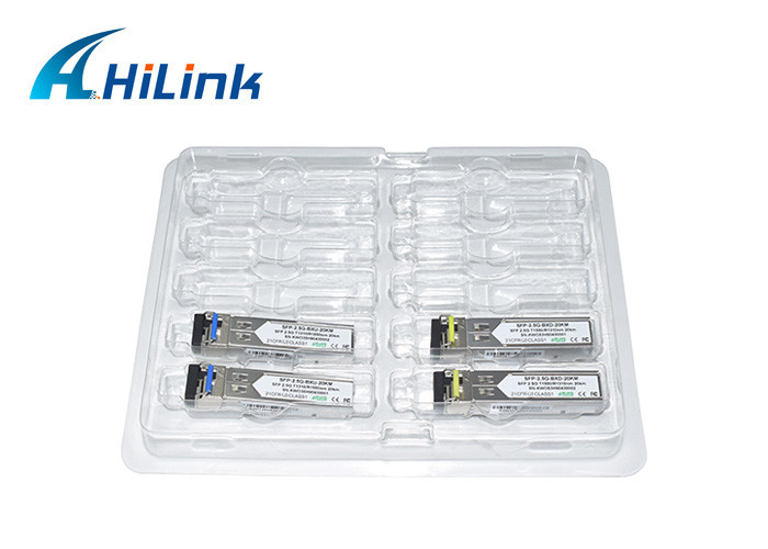2.5G SFP BIDIの光学トランシーバーのHilink 20KM LC単一繊維SFPのトランシーバー モジュール