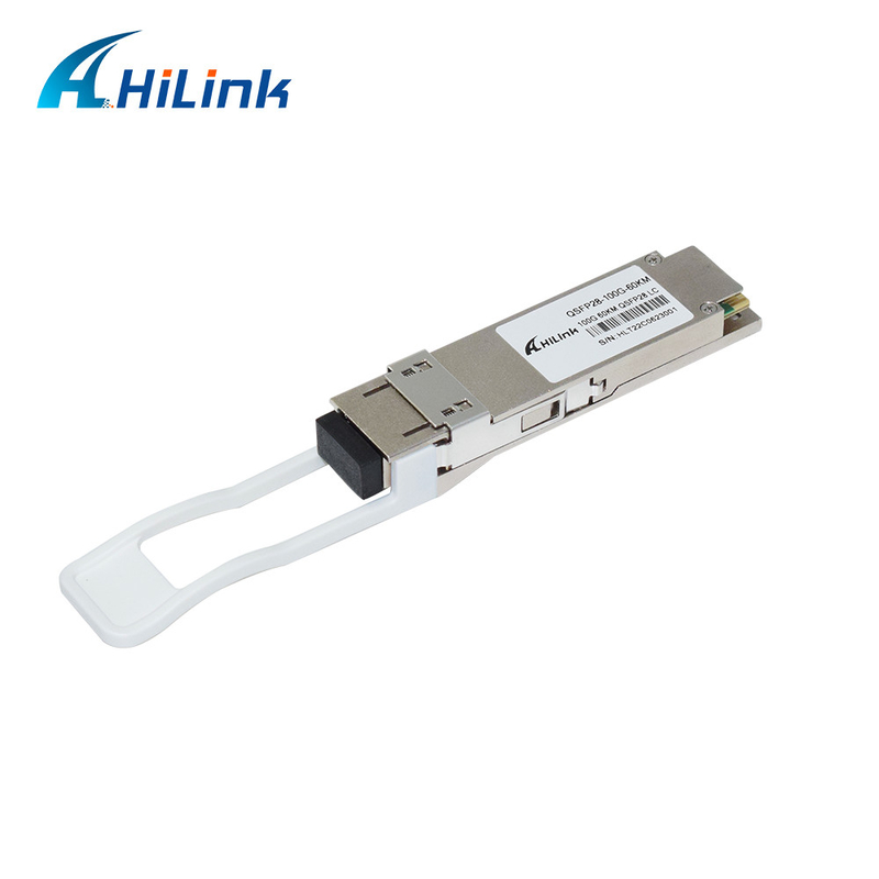 QSFP28 100G EML+PINのFECの光学トランシーバー モジュールZR4ライト60KM SMF二重LC