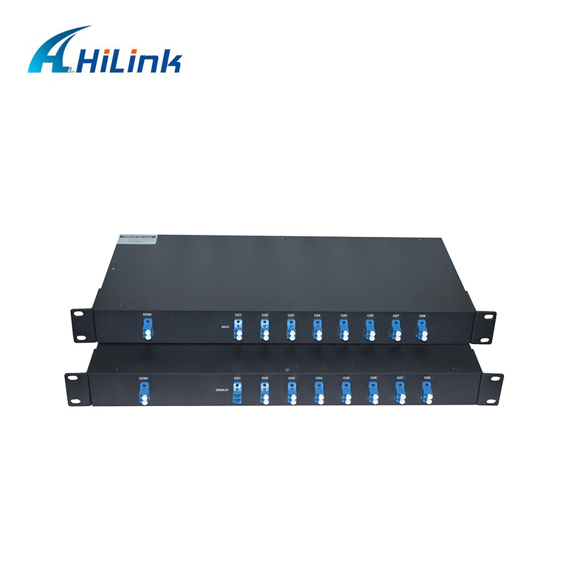 1Uラック マウント8CH DWDM Mux Demux LC UPCの二重繊維ITUの格子