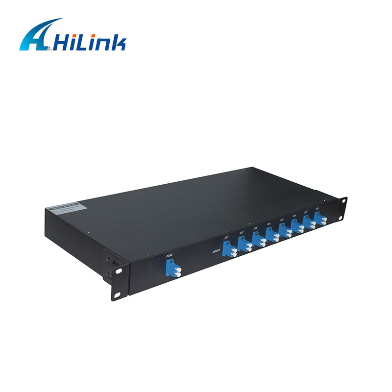 1Uラック マウント8CH DWDM Mux Demux LC UPCの二重繊維ITUの格子
