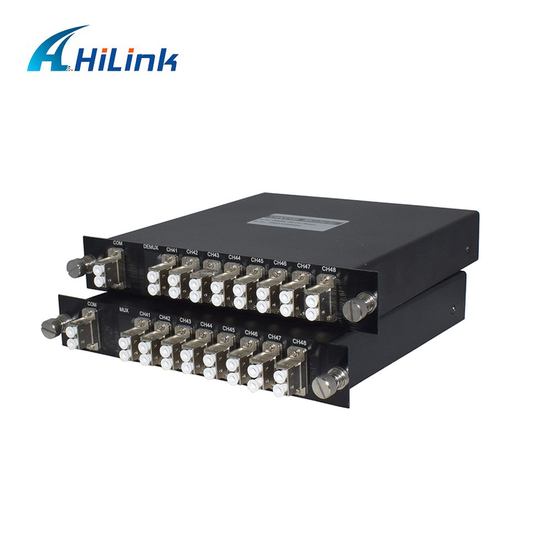 8CH DWDM Mux DemuxモジュールCH41-CH48は繊維LGX金属のコネクターが付いている二倍になる