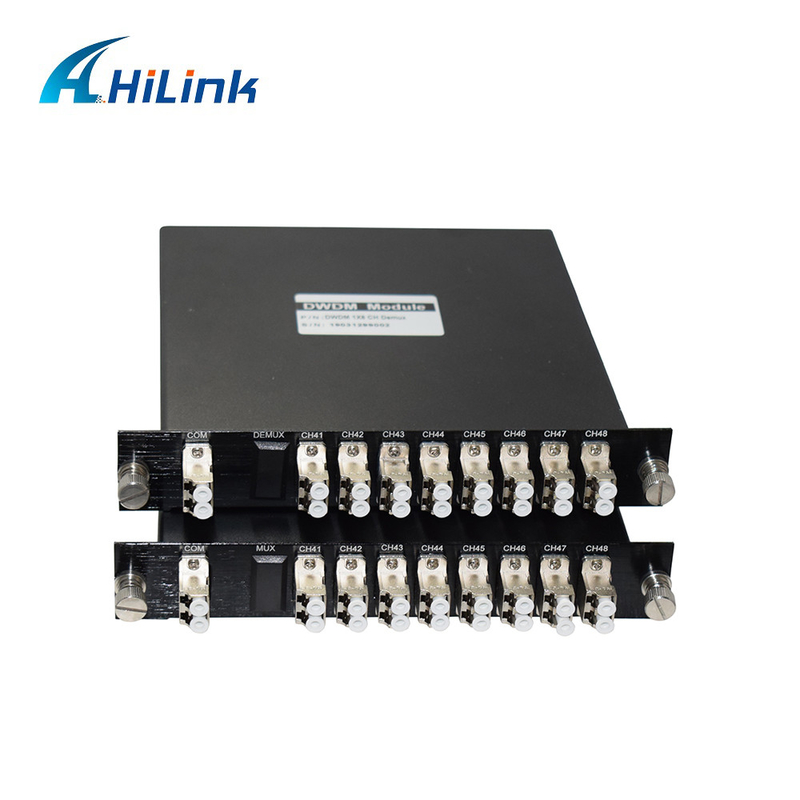 8CH DWDM Mux DemuxモジュールCH41-CH48は繊維LGX金属のコネクターが付いている二倍になる