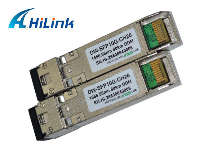 DWDM 10GB SFP+モジュールの繊維光学のトランシーバーCH26 EMLの送信機SMFのケーブル タイプ