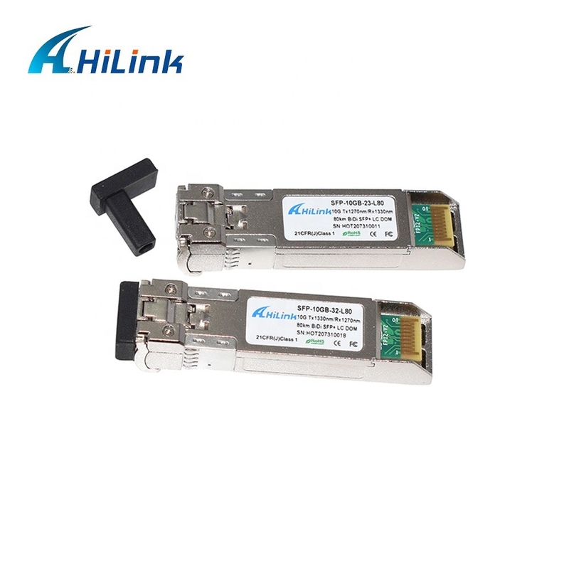 10GBASE BIDI 1490/1550nm SFP+ 10G イーサネット 光ファイバートランシーバー シングル SFP+ BIDI 10G 80KM