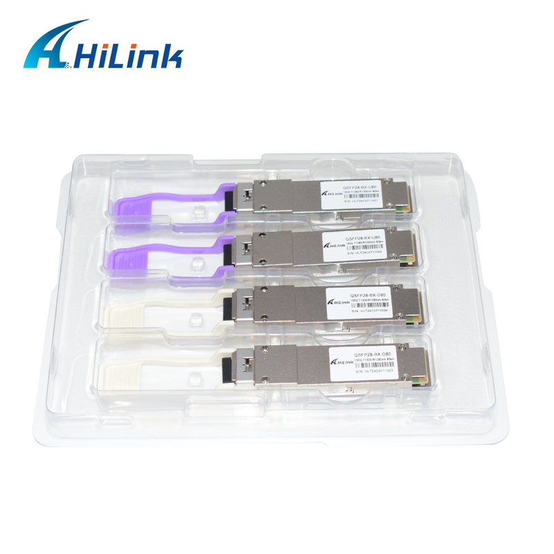 100Gb/s QSFP28 BiDi 80km トランシーバー ホットプラグイン可能 シンプレックス LC/UPC DOM オプティカル トランシーバー モジュール