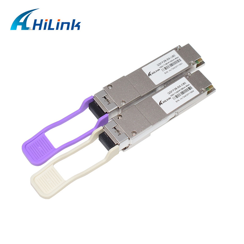 100Gb/s QSFP28 BiDi 80km トランシーバー ホットプラグイン可能 シンプレックス LC/UPC DOM オプティカル トランシーバー モジュール