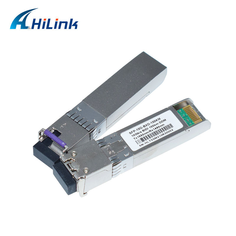 10G SFP+ BIDI 100KM Tx1490nm/Rx1550nm LC 光ファイバートランシーバー SFP-10G-BX-100KM