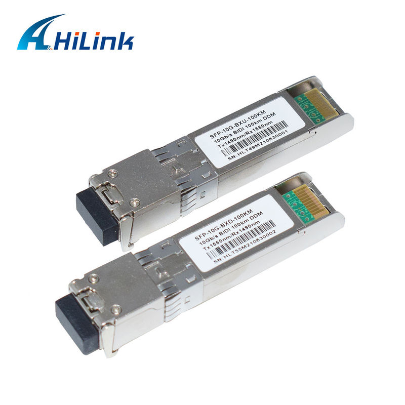 10G SFP+ BIDI 100KM Tx1490nm/Rx1550nm LC 光ファイバートランシーバー SFP-10G-BX-100KM