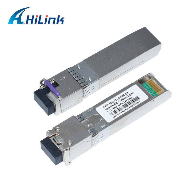 10G SFP+ BIDI 100KM Tx1490nm/Rx1550nm LC 光ファイバートランシーバー SFP-10G-BX-100KM