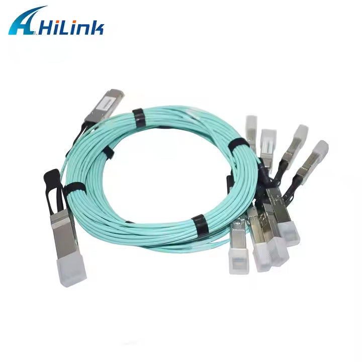 40G QSFP+ 4XSFP AOCケーブル MMF 1M-5M QSFPから4-SFP+アクティブ光学ケーブル