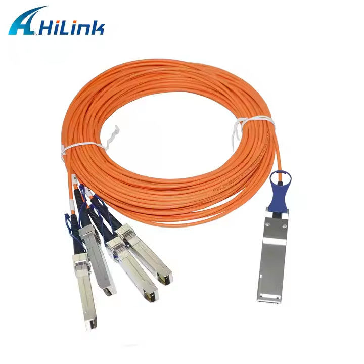 40G QSFP+ 4XSFP AOCケーブル MMF 1M-5M QSFPから4-SFP+アクティブ光学ケーブル