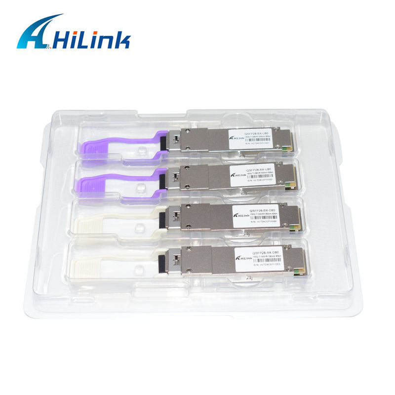 QSFP28 BIDI 100G ZR QSFP28 80km 1280/1300nm 100GBASE-BX80 QSFP28 モジュール 80km LC