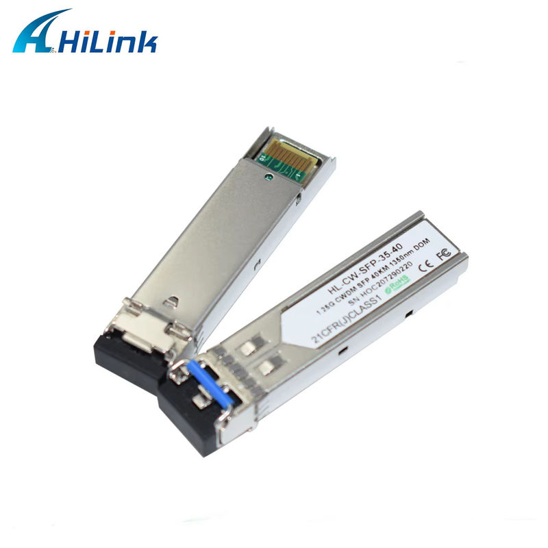 ヒリリンク 1.25G CWDM SFP 光ファイバートランシーバー 1350nm 40km データセンター用