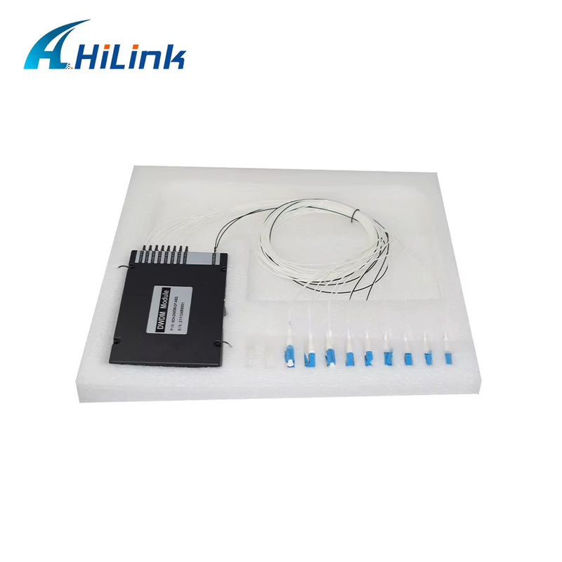 WDM装置8CH 100GHZ DWDM MUX Demux二重繊維の二重LC UPC CバンドABS箱