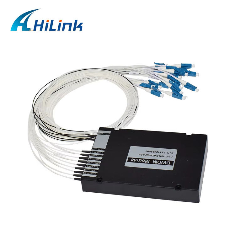WDM装置8CH 100GHZ DWDM MUX Demux二重繊維の二重LC UPC CバンドABS箱
