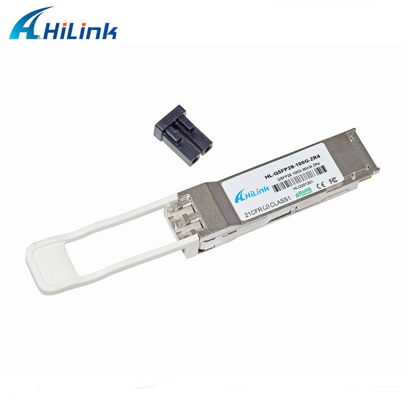ヒリリンク 100G QSFP28 ZR4 80KM LWDM 1295-1304NM SOA+PIN デュプレックス LC コネクタ トランシーバー モジュール