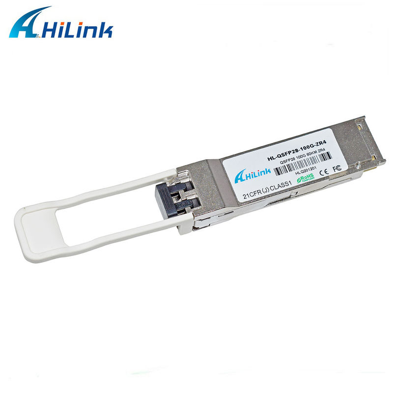 ヒリリンク 100G QSFP28 ZR4 80KM LWDM 1295-1304NM SOA+PIN デュプレックス LC コネクタ トランシーバー モジュール