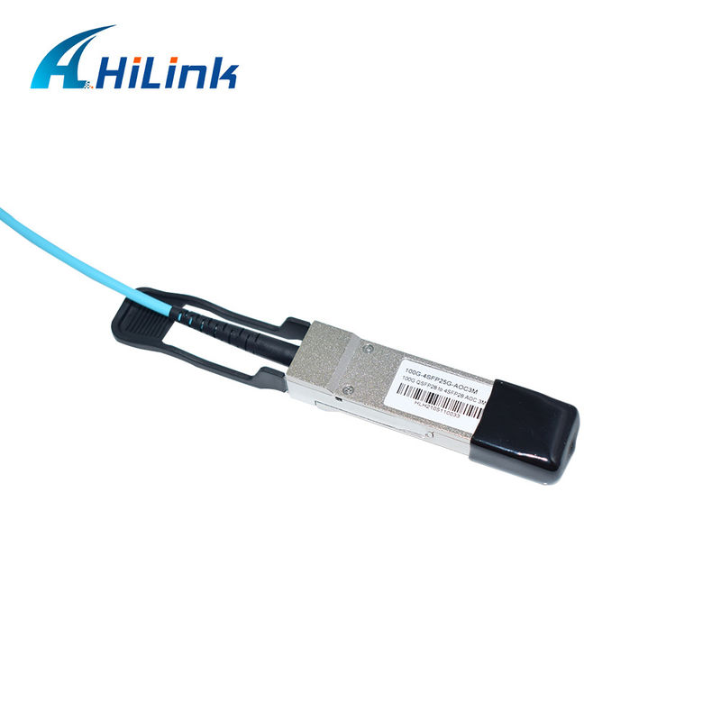 認証された100G QSFP28から4xSFP28 AOC OM3 ブレイクアウトアクティブ光ケーブル,ケーブル長さ1-5m,CE RoHS認証