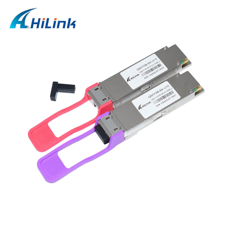 100Gb/s QSFP28 LR BIDI シングルラムダ光接送器 1271nm 1331nm SMF シングルLCコネクタ 10km DOM