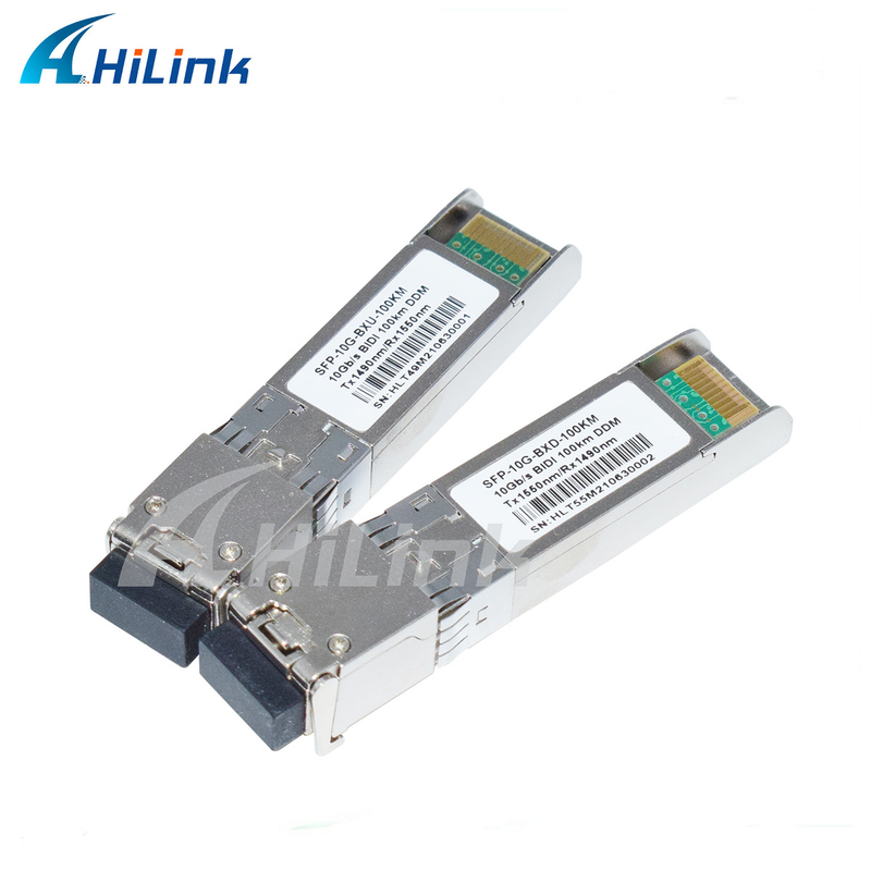長距離ヒリリンク 3年保証 10G SFP+ BIDI 100KM 1490/1550NM EML+APDトランシーバーモジュール