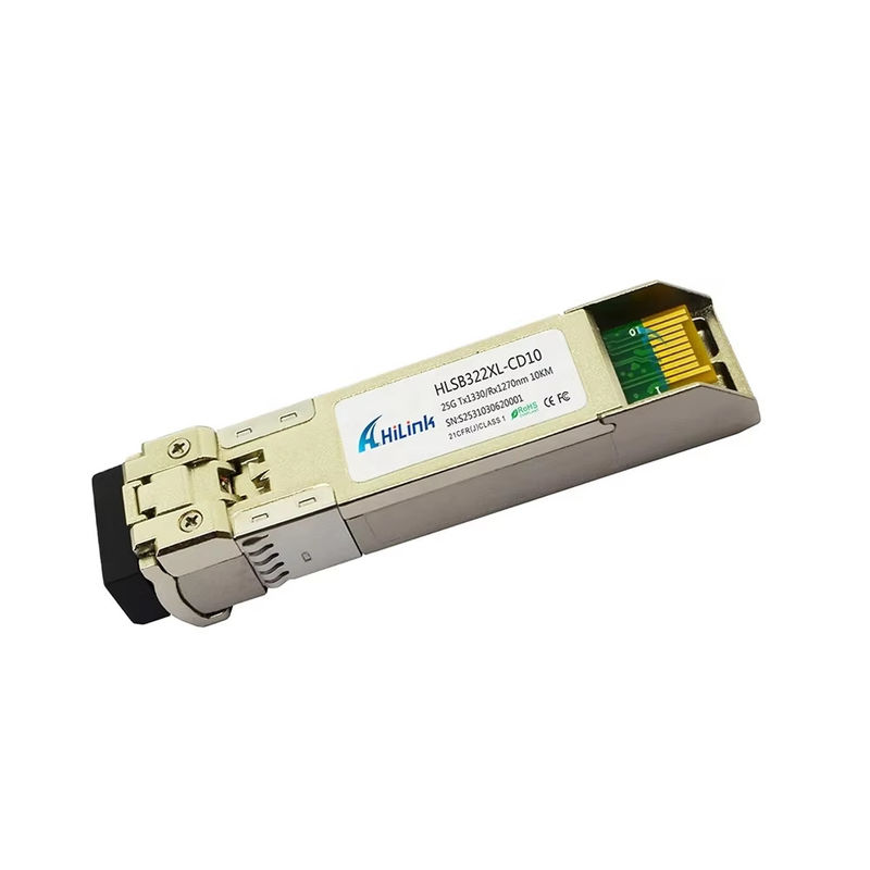 25G SFP28 BIDI オプティックモジュールファイバーコネクタ LC 0~70C 3km/10km/40km/60km