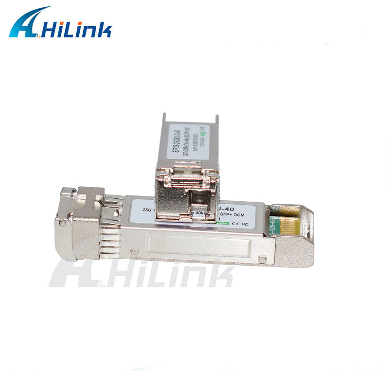 25Gb/s 40km SFP28 BIDIトランシーバー LCシングルコネクタ ホットプラグ対応 完全RoHS準拠