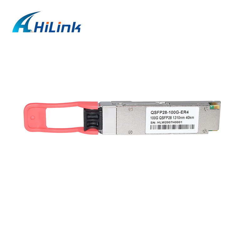 100Gb/s QSFP28 ER4 光トランシーバーモジュール 40KM ホットプラグ対応 デュプレックスLC LAN WDM APD SMF RoHS-6 準拠