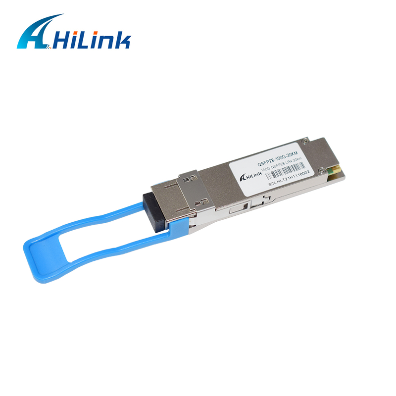 100Gb/s QSFP28 LR4 光トランシーバーモジュール 20KM ホットプラグ対応 デュプレックスLCコネクタ シングルモード RoHS準拠