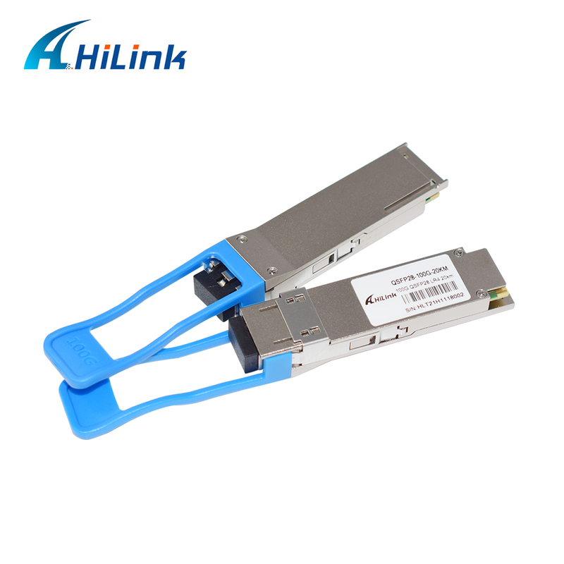 100Gb/s QSFP28 LR4 光トランシーバーモジュール 20KM ホットプラグ対応 デュプレックスLCコネクタ シングルモード RoHS準拠