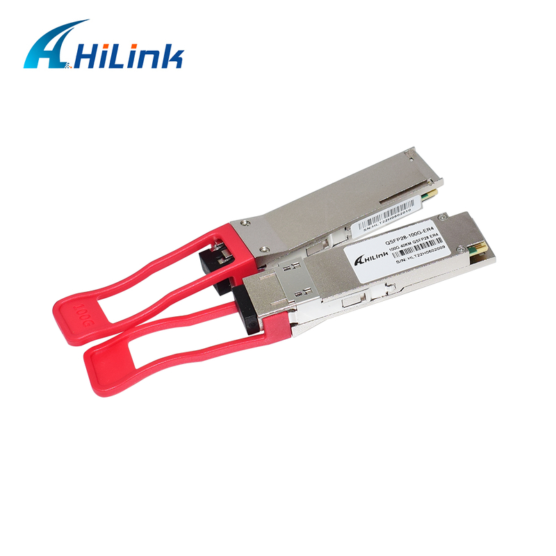 データセンター向けQSFP28 100G光トランシーバーモジュール、40km到達距離、低消費電力（<4.5W）、RoHS 6/6準拠