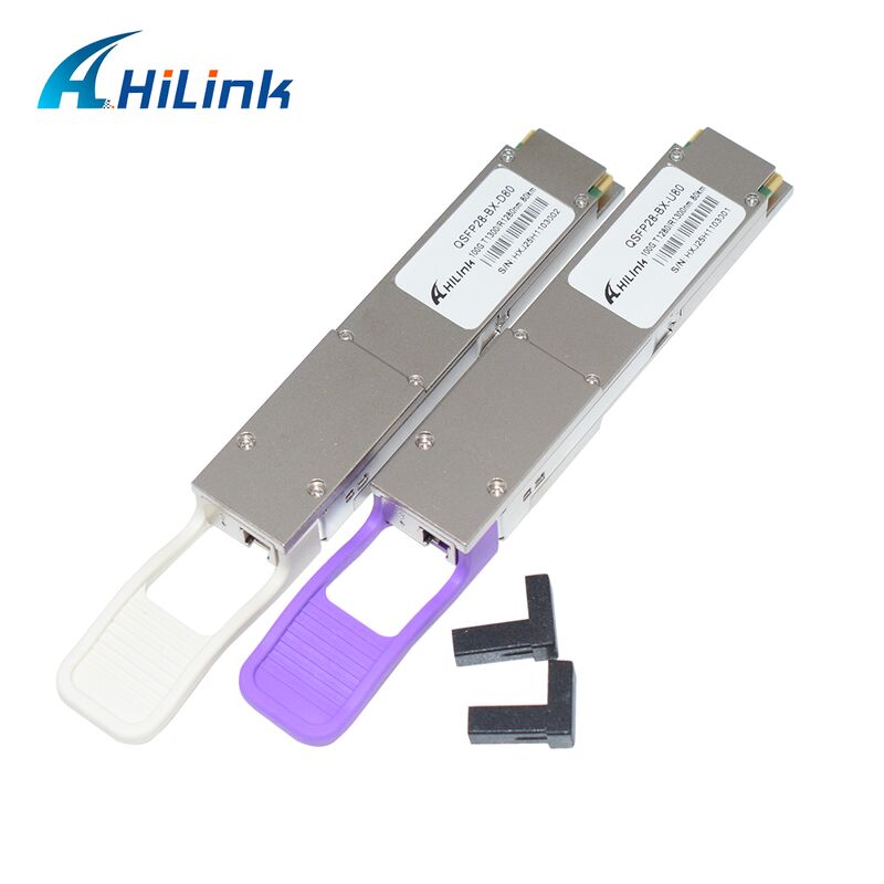 Hilink QSFP28-BX-U80/D80 100Gb/s BIDI オプティカルトランシーバー モジュール 100G イーサネットの80kmの範囲