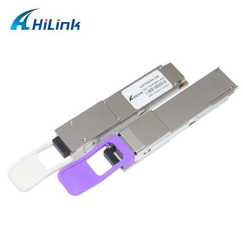 Hilink QSFP28-BX-U80/D80 100Gb/s BIDI オプティカルトランシーバー モジュール 100G イーサネットの80kmの範囲