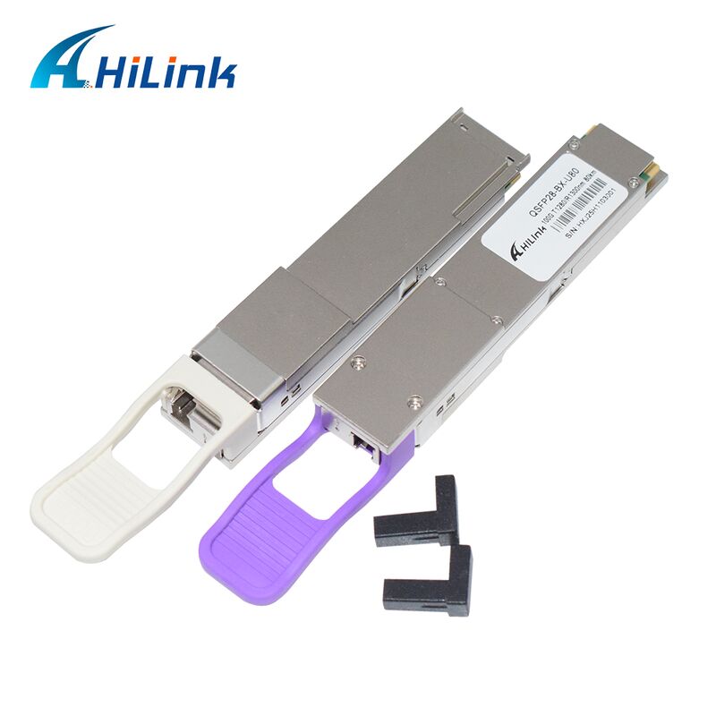 Hilink QSFP28-BX-U80/D80 100Gb/s BIDI オプティカルトランシーバー モジュール 100G イーサネットの80kmの範囲