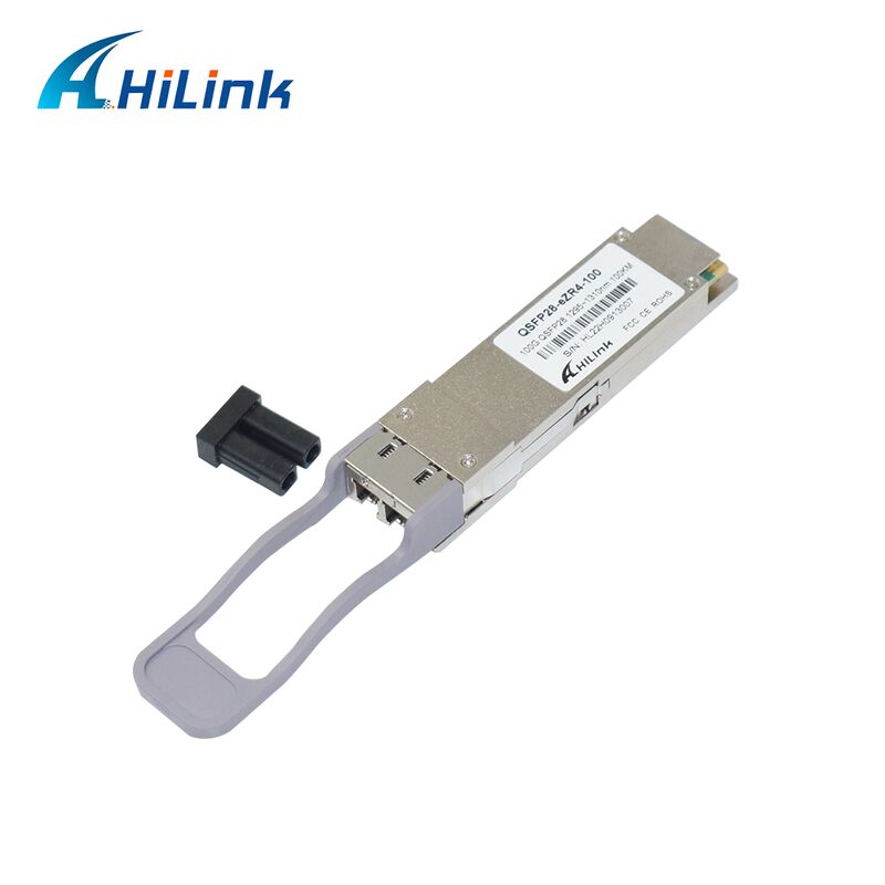 Hilink 100G QSFP28 オプティカルトランシーバー モジュール 100km 距離 100G データレートと ZR4+ コンプライアンス