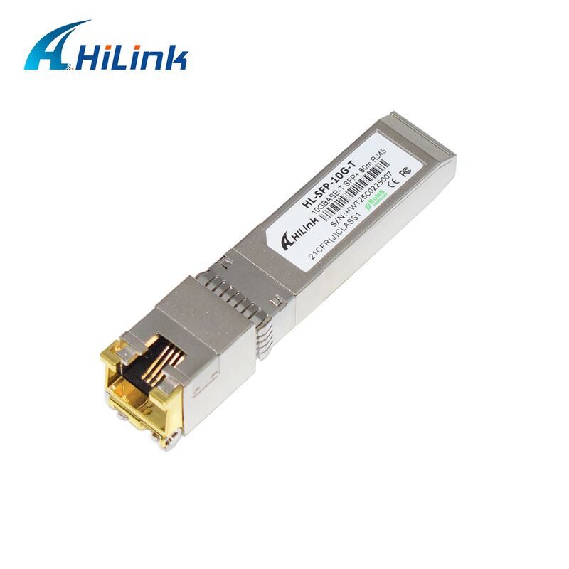 Hilink 10Gデータレート SFP+トランシーバー 30M/80M 距離と RoHS 適合 10GBASE-T 銅モジュール