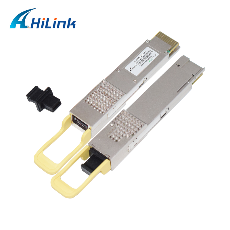 ヒリンク対応 400G QSFP-DD SR4 オプティカルモジュール 100m 送信のための MPO-12 コネクタ