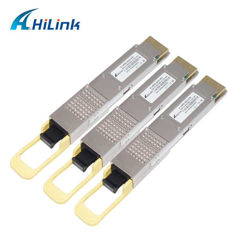 ヒリンク対応 400G QSFP-DD SR4 オプティカルモジュール 100m 送信のための MPO-12 コネクタ