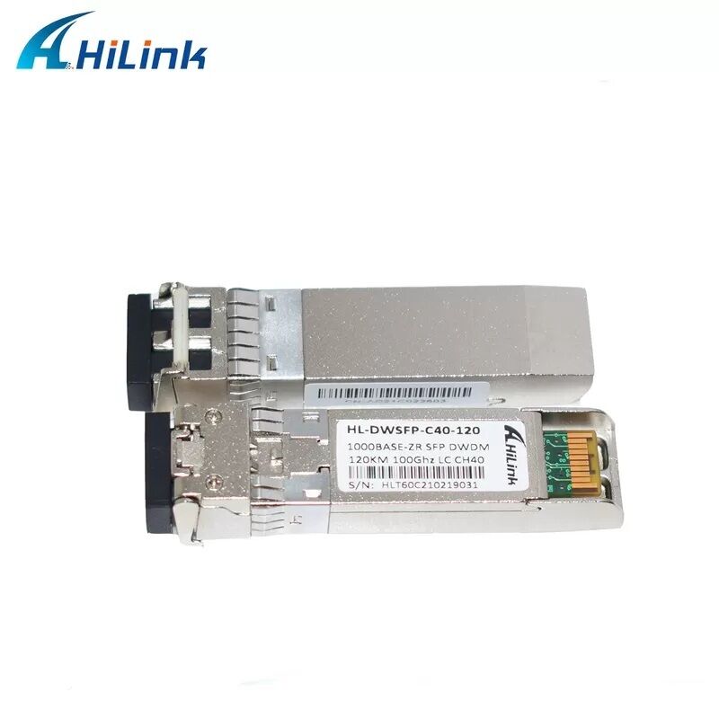Hilink 互換 1.25G DWDM SFP 光トランシーバー、デュプレックス LC コネクタ付き、40km/80km/120km/160km の距離に対応