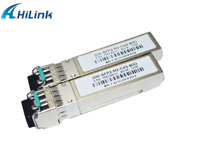 のぎLC多用性がある2.5G SFPのトランシーバー モジュール光ファイバー2.5G 80KM DWDM SFP