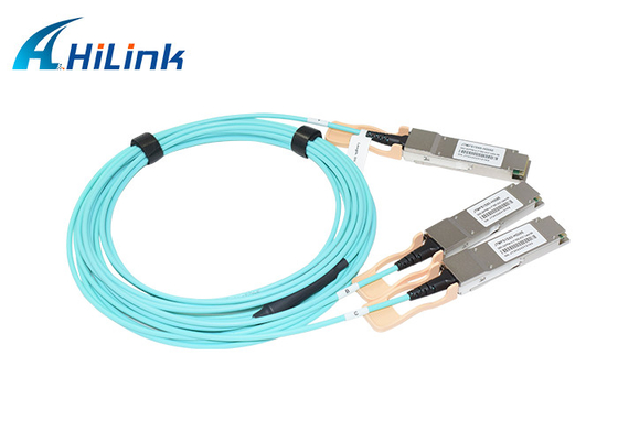 5G中心のためのInfiniBand AOCケーブル200Gのブレイクアウト2xQSFP56 100G PAM4の活動的な光ケーブル