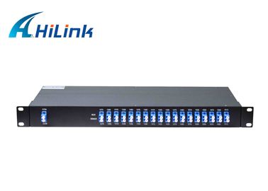 18チャネルCWDM Mux Demuxモジュールの二重繊維1270-1610nm LC/UPC 20nmの多重交換装置
