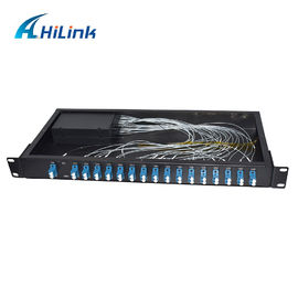 LC/UPC 16ch Cwdm光学Mux Demux 1Uのラック マウント二重繊維1310nm~1610nm