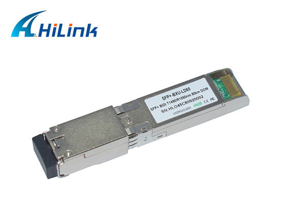 単信LCのコネクターWDMの繊維光学10G BIDI SFP+ 80Km 1490/1550nm DDM