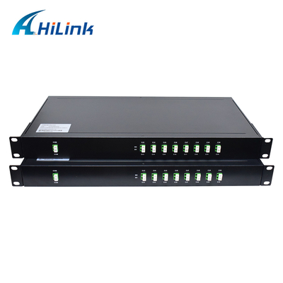 2x8ch DWDM Mux Demuxモジュール低いPDL 19のインチ1Uの棚はLC APCを取付けた
